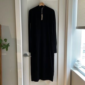 Brand New- COS Classic Maxi Black Knit Dress size:S